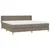 Produktbild 3 för Ramsäng med madrass taupe 200x200 cm tyg