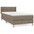 Produktbild 2 för Ramsäng med madrass taupe 90x200 cm tyg