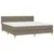 Produktbild 3 för Ramsäng med madrass taupe 160x200 cm tyg