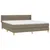 Produktbild 3 för Ramsäng med madrass taupe 180x200 cm tyg