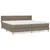 Produktbild 2 för Ramsäng med madrass taupe 200x200 cm tyg
