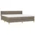 Produktbild 3 för Ramsäng med madrass taupe 200x200 cm tyg