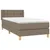 Produktbild 3 för Ramsäng med madrass taupe 80x200 cm tyg