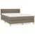 Produktbild 2 för Ramsäng med madrass taupe 140x190 cm tyg