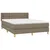 Produktbild 3 för Ramsäng med madrass taupe 140x190 cm tyg