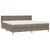Produktbild 3 för Ramsäng med madrass taupe 160x200 cm tyg