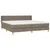 Produktbild 3 för Ramsäng med madrass taupe 180x200 cm tyg