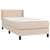 Produktbild 3 för Ramsäng med bäddmadrass cappuccino 90x190 cm konstläder