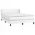 Produktbild 3 för Ramsäng med madrass vit 140x190 cm konstläder