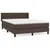 Produktbild 2 för Ramsäng med madrass brun 140x190 cm konstläder