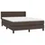 Produktbild 3 för Ramsäng med madrass brun 140x190 cm konstläder
