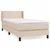 Produktbild 2 för Ramsäng med bäddmadrass cappuccino 80x200 cm konstläder