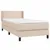 Produktbild 3 för Ramsäng med bäddmadrass cappuccino 80x200 cm konstläder