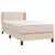 Produktbild 3 för Ramsäng med bäddmadrass cappuccino 90x190 cm konstläder