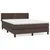 Produktbild 2 för Ramsäng med madrass brun 140x190 cm konstläder