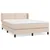 Produktbild 2 för Ramsäng med bäddmadrass cappuccino 140x190 cm konstläder