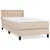 Produktbild 2 för Ramsäng med bäddmadrass cappuccino 80x200 cm konstläder