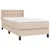 Produktbild 3 för Ramsäng med bäddmadrass cappuccino 80x200 cm konstläder