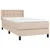 Produktbild 3 för Ramsäng med bäddmadrass cappuccino 90x190 cm konstläder