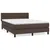 Produktbild 2 för Ramsäng med madrass brun 140x190 cm konstläder