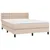 Produktbild 3 för Ramsäng med bäddmadrass cappuccino 140x190 cm konstläder