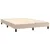 Produktbild 4 för Ramsäng med bäddmadrass cappuccino 140x190 cm konstläder