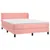 Produktbild 3 för Ramsäng med madrass rosa 140x190 cm sammet