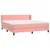 Produktbild 3 för Ramsäng med madrass rosa 160x200 cm sammet