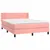 Produktbild 3 för Ramsäng med madrass rosa 140x190 cm sammet