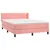 Produktbild 3 för Ramsäng med madrass rosa 140x190 cm sammet