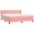 Produktbild 3 för Ramsäng med madrass rosa 160x200 cm sammet