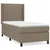 Produktbild 2 för Ramsäng med madrass taupe 80x200 cm tyg