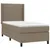 Produktbild 3 för Ramsäng med madrass taupe 80x200 cm tyg