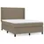 Produktbild 2 för Ramsäng med madrass taupe 140x190 cm tyg