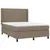 Produktbild 3 för Ramsäng med madrass taupe 140x190 cm tyg