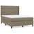 Produktbild 2 för Ramsäng med madrass taupe 140x200 cm tyg