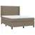 Produktbild 3 för Ramsäng med madrass taupe 140x200 cm tyg