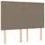 Produktbild 6 för Ramsäng med madrass taupe 140x200 cm tyg