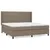 Produktbild 2 för Ramsäng med madrass taupe 200x200 cm tyg