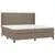 Produktbild 3 för Ramsäng med madrass taupe 200x200 cm tyg