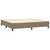 Produktbild 4 för Ramsäng med madrass taupe 200x200 cm tyg