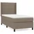 Produktbild 2 för Ramsäng med madrass taupe 90x190 cm tyg