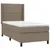 Produktbild 3 för Ramsäng med madrass taupe 100x200 cm tyg