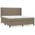 Produktbild 2 för Ramsäng med madrass taupe 160x200 cm tyg