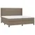 Produktbild 3 för Ramsäng med madrass taupe 200x200 cm tyg