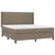Produktbild 3 för Ramsäng med madrass taupe 160x200 cm tyg