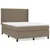Produktbild 2 för Ramsäng med madrass taupe 140x200 cm tyg