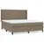 Produktbild 2 för Ramsäng med madrass taupe 180x200 cm tyg