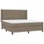 Produktbild 3 för Ramsäng med madrass taupe 180x200 cm tyg
