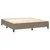 Produktbild 4 för Ramsäng med madrass taupe 180x200 cm tyg